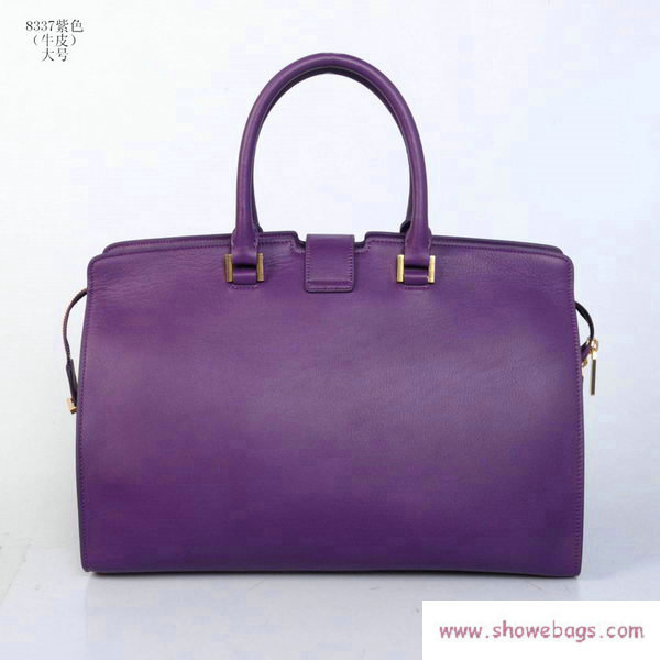 YSL cabas chyc medium bag calfskin leather 8837 purple - Click Image to Close